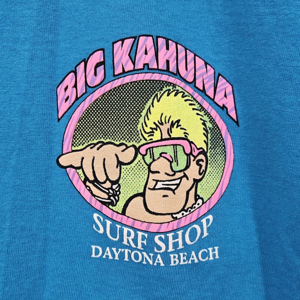 Daytona Beach Big Kahuna Surf Shop Neon TShirt Large Fruit Of Loom Cotton USA - Picture 5 of 9